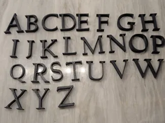 Alphabet, Sarif Font, Capital Letters