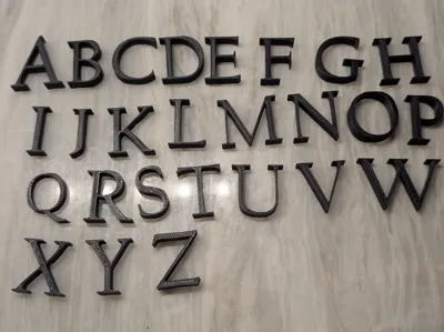 Alphabet, Sarif Font, Capital Letters