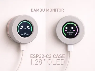 Bambu Monitor – ESP32-C3 + LCD 1.28" Case