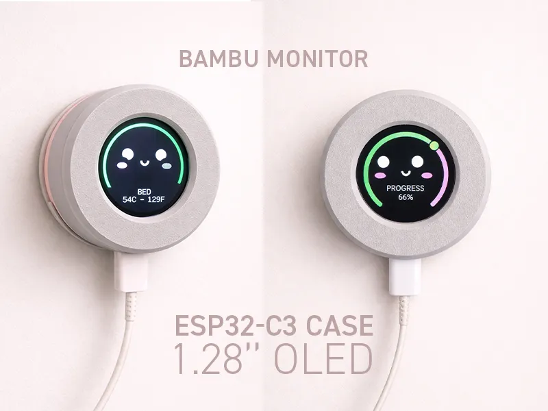 Bambu Monitor – ESP32-C3 + LCD 1.28" Case