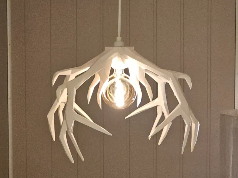 Deer antler low poly ceiling lamp