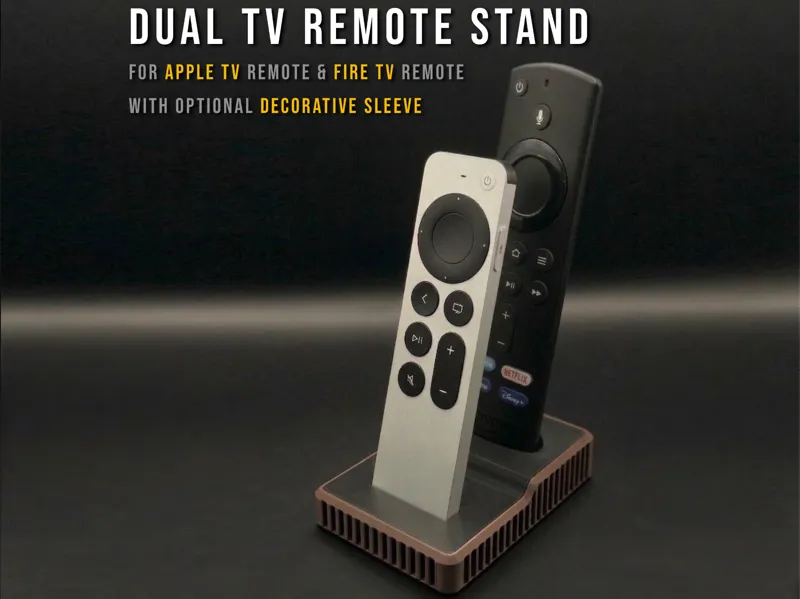 Dual TV remote stand for Apple TV and Fire TV 