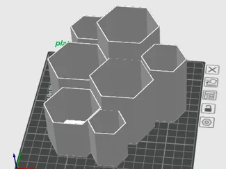 Hexagonal desk organiser