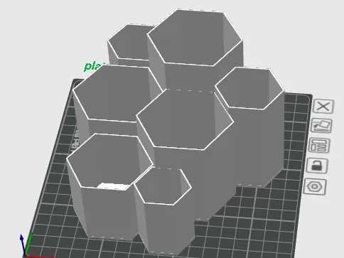 Hexagonal desk organiser