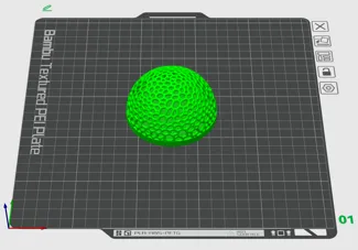Voronoi half sphere
