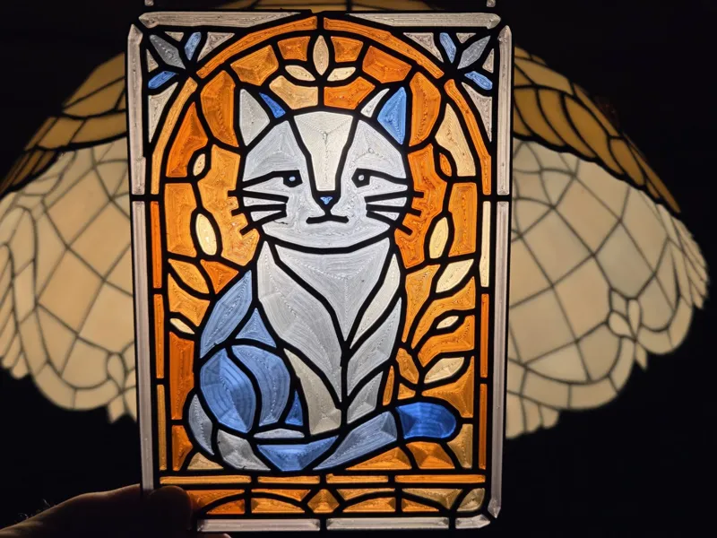 Cat Stained Glass 