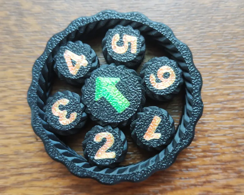 Rotary fidget spinner dice