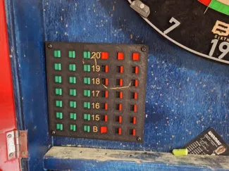 Cricket darts scoreboard