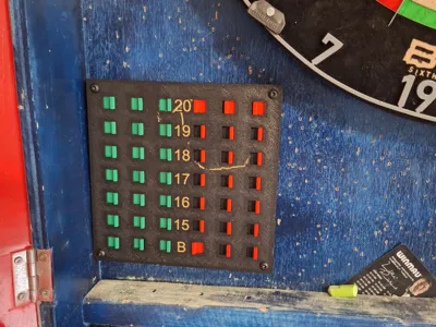 Cricket darts scoreboard
