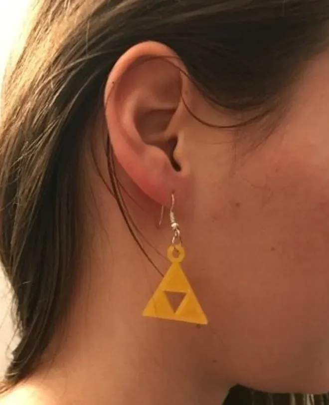 Boucles d'oreilles triforce Zelda view 2
