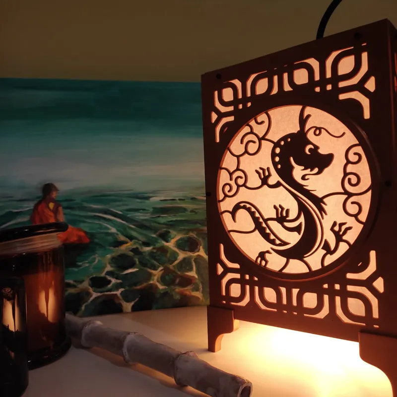 Chinese lamp HAPPY NEW YEAR DRAGON LAMP