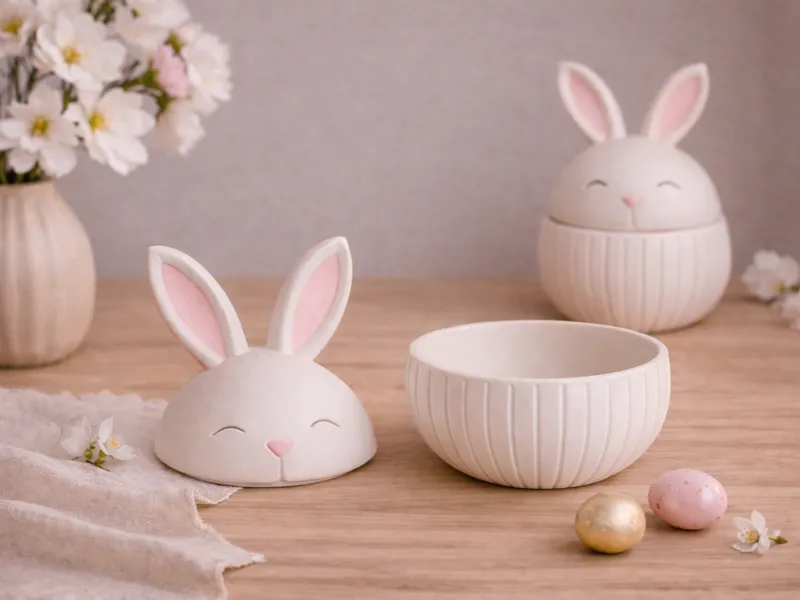 Bunny Storage Bowl with Rabbit Lid