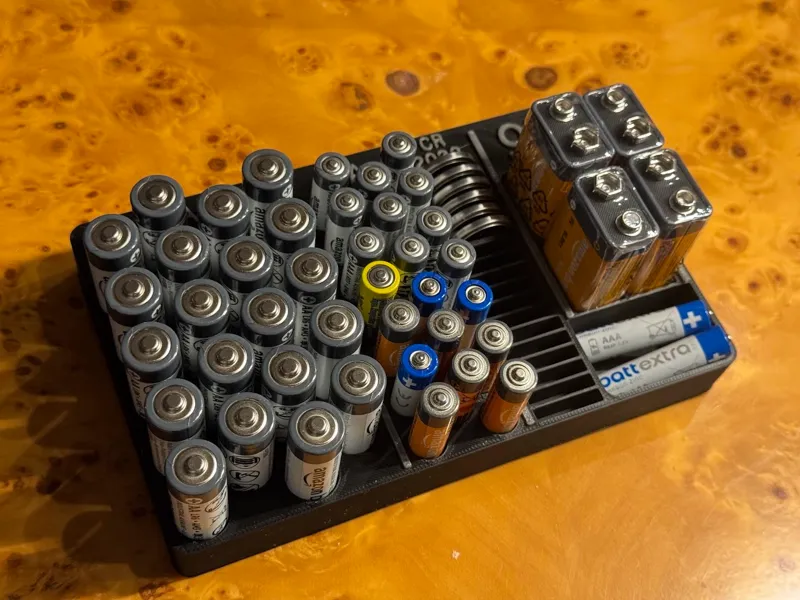 Battery tray for home. Only AA - AAA - 9V - CR2032