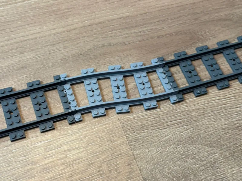 Building brick Train Track S curve