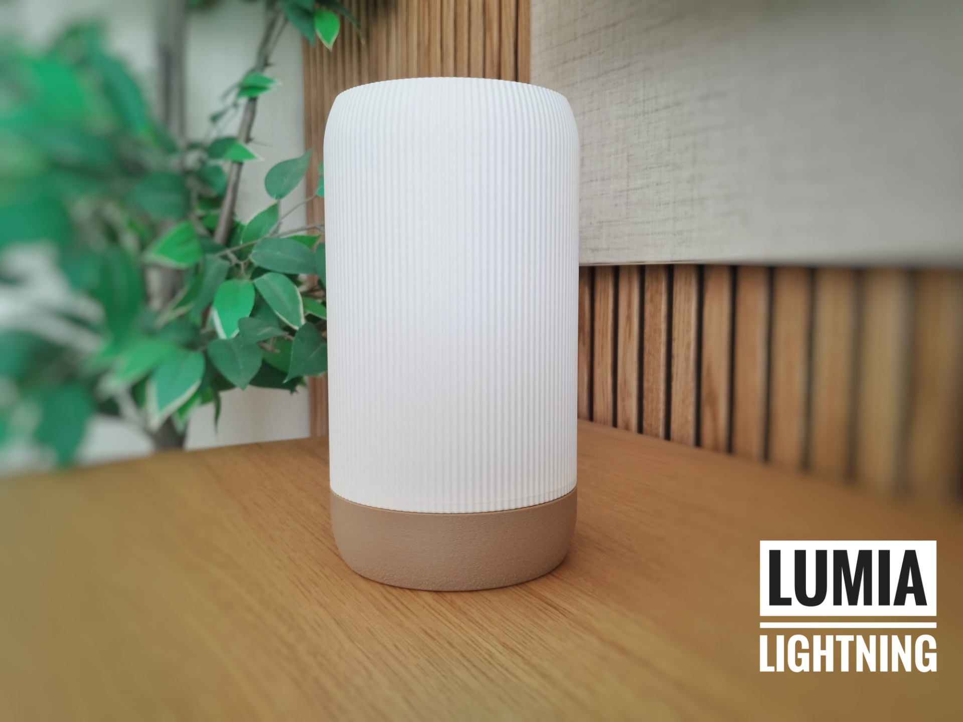 Minimalist Ribbed Table Lamp - LED Lamp Kit
