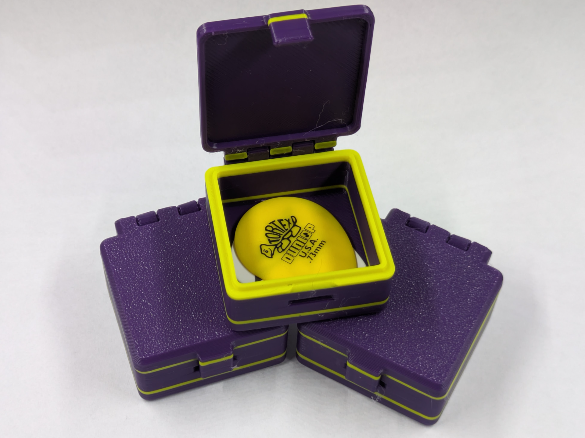 Guitar Pick Box - PIP Hinge - Plain or Striped