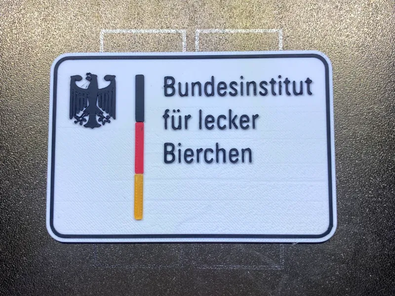 Humor-Schild "Bundesinstitut für lecker Bierchen"
