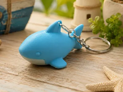Kawaii Chibi Shark Keychain & Charm