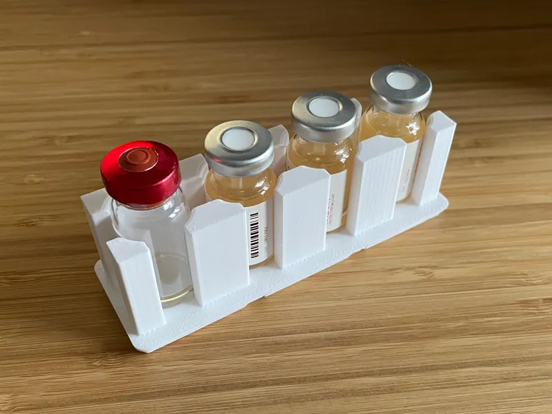 Gridfinity 1x3 Insulin/Estrogen Vial Holder
