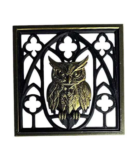 Gothic Owl Wall Tile view 2
