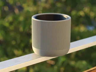 Flower pot with simple design