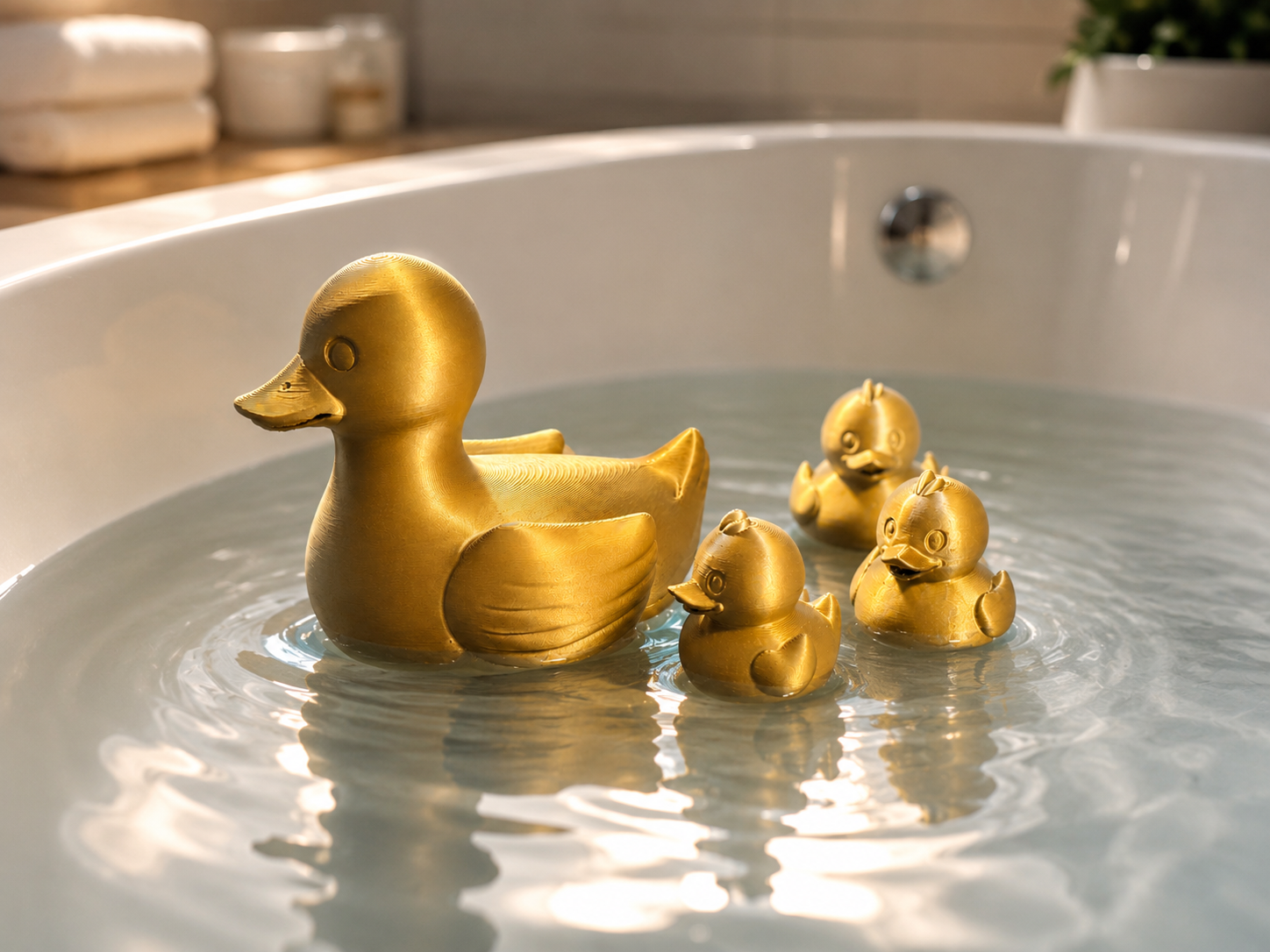 Rubber Duck Family – Floating Bath Toy Set
