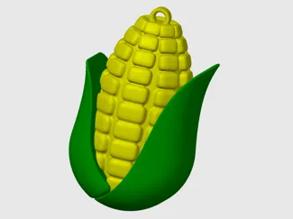 Standing Full Corn Keychain