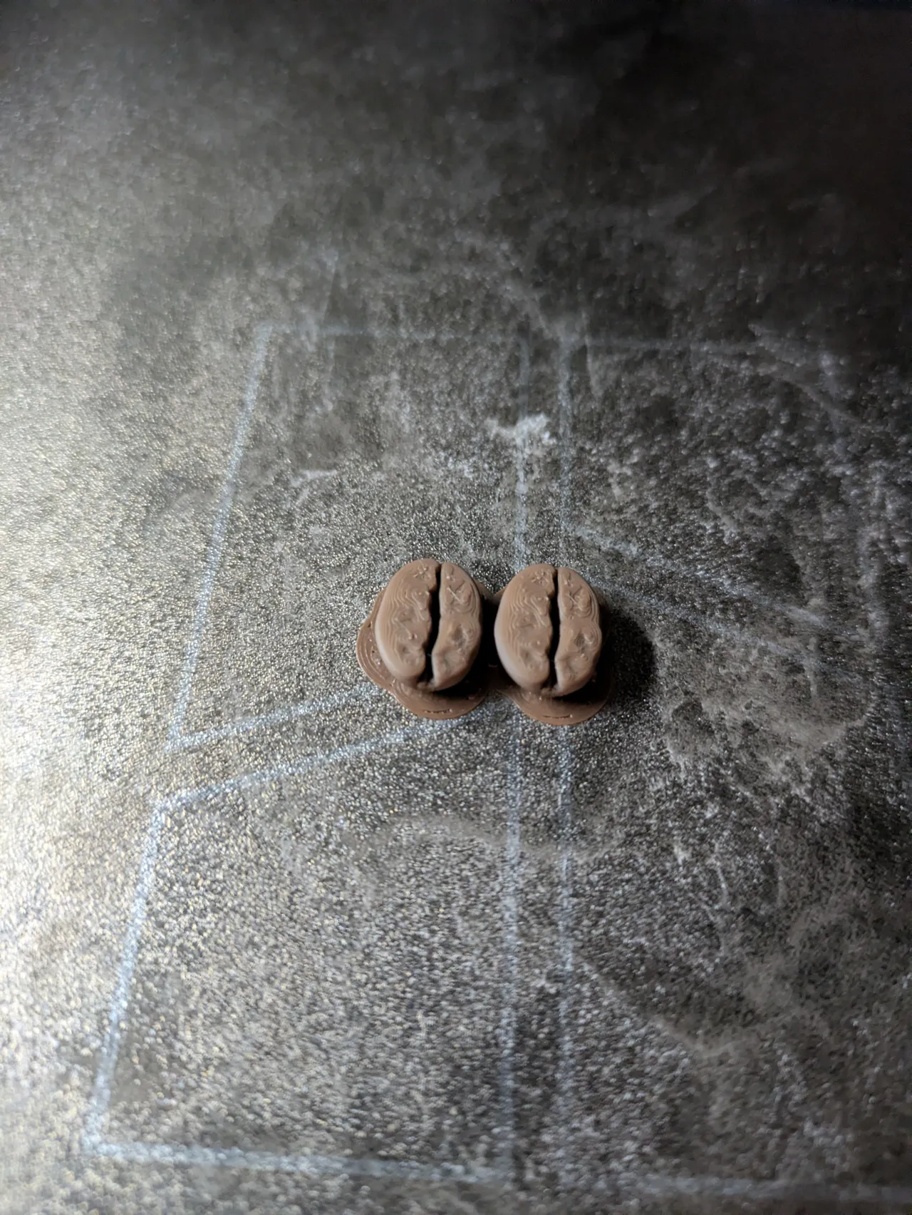 coffee bean earrings view 3