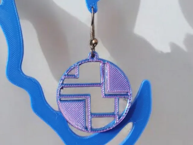 Modern Geometric Maze Earrings