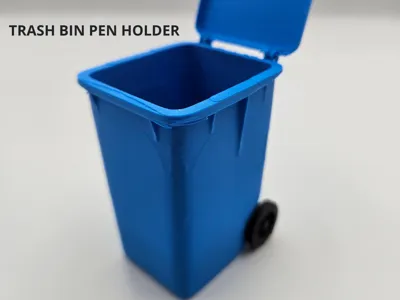 Trash Bin Pen Holder