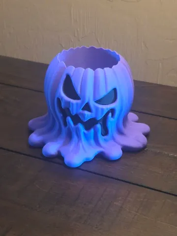 Accesorio de iluminación decorativa: Spooky Melted Face Jack O Lantern Pumpkin — vista de referencia 2