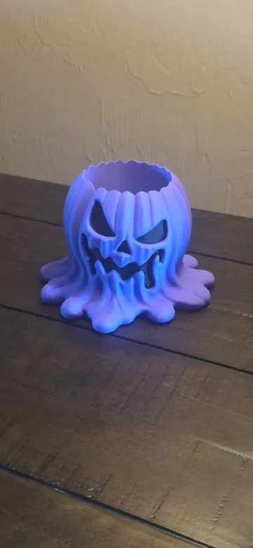 Accesorio de iluminación decorativa: Spooky Melted Face Jack O Lantern Pumpkin — vista de referencia 3