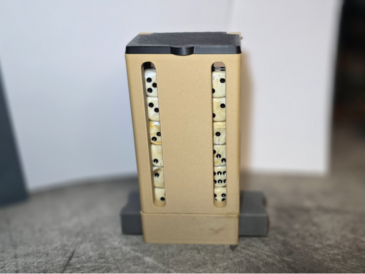 Compact Dual-Column D6 Dice Dispenser