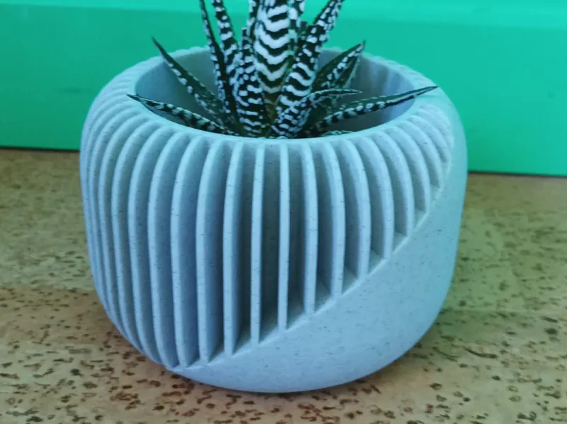 Modern fluted planter