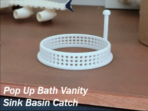 Pop Up Bath Vanity Sink Catch