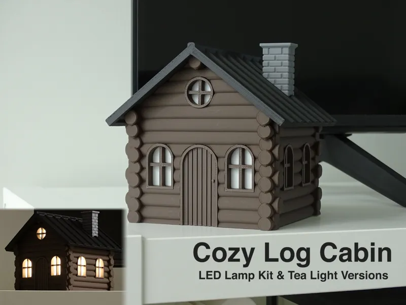 Cozy Log Cabin Lamp