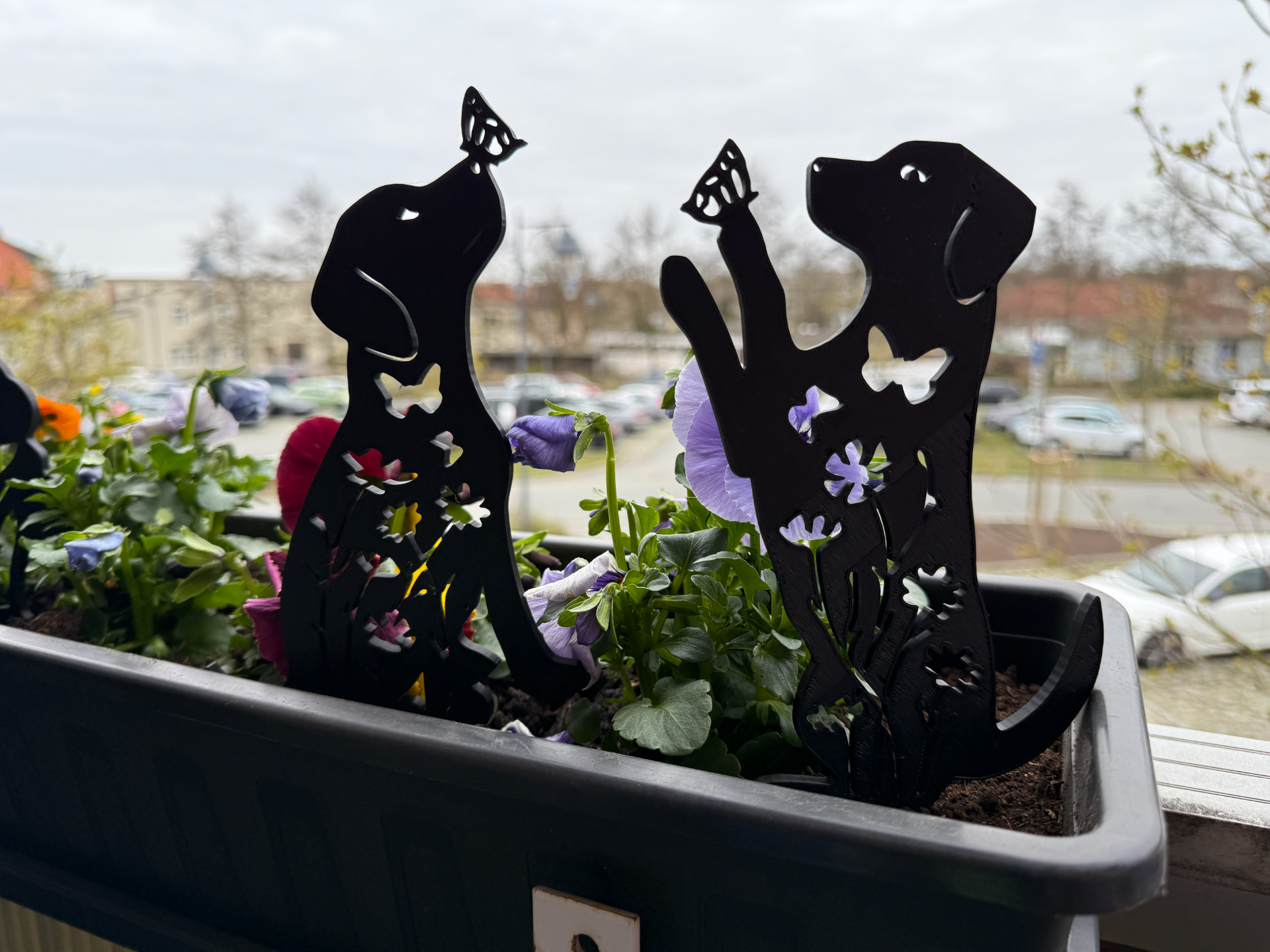 Hunde-Gartenstecker 2er-Pack