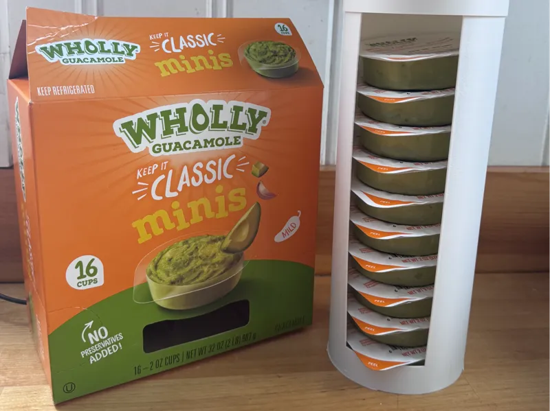 Vertical Guacamole Cup Organizer Wholly Guac Minis