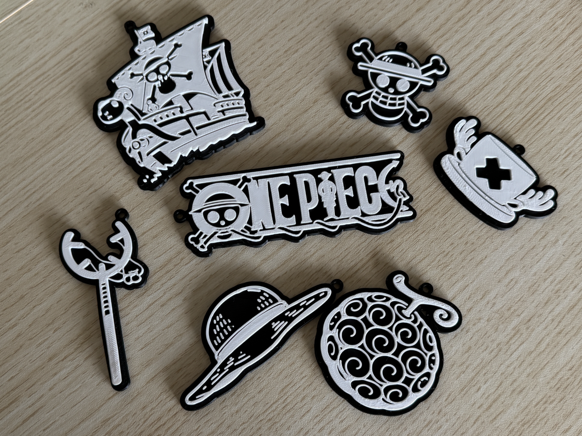 One Piece Anime Keychain Set