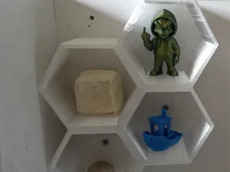 hexagonal modular shelves