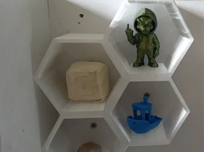 hexagonal modular shelves