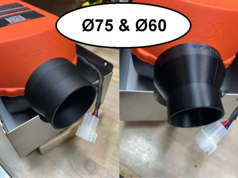 Adapter 60 & 75 mm Schlauch Vevor Standheizung