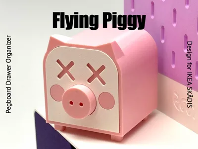 Skadis Pegboard Pig Drawer Storage Box for Parts
