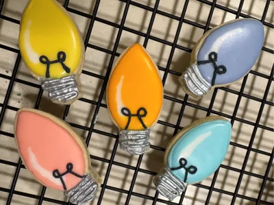 Vintage Christmas Light Bulb Cookie Cutters