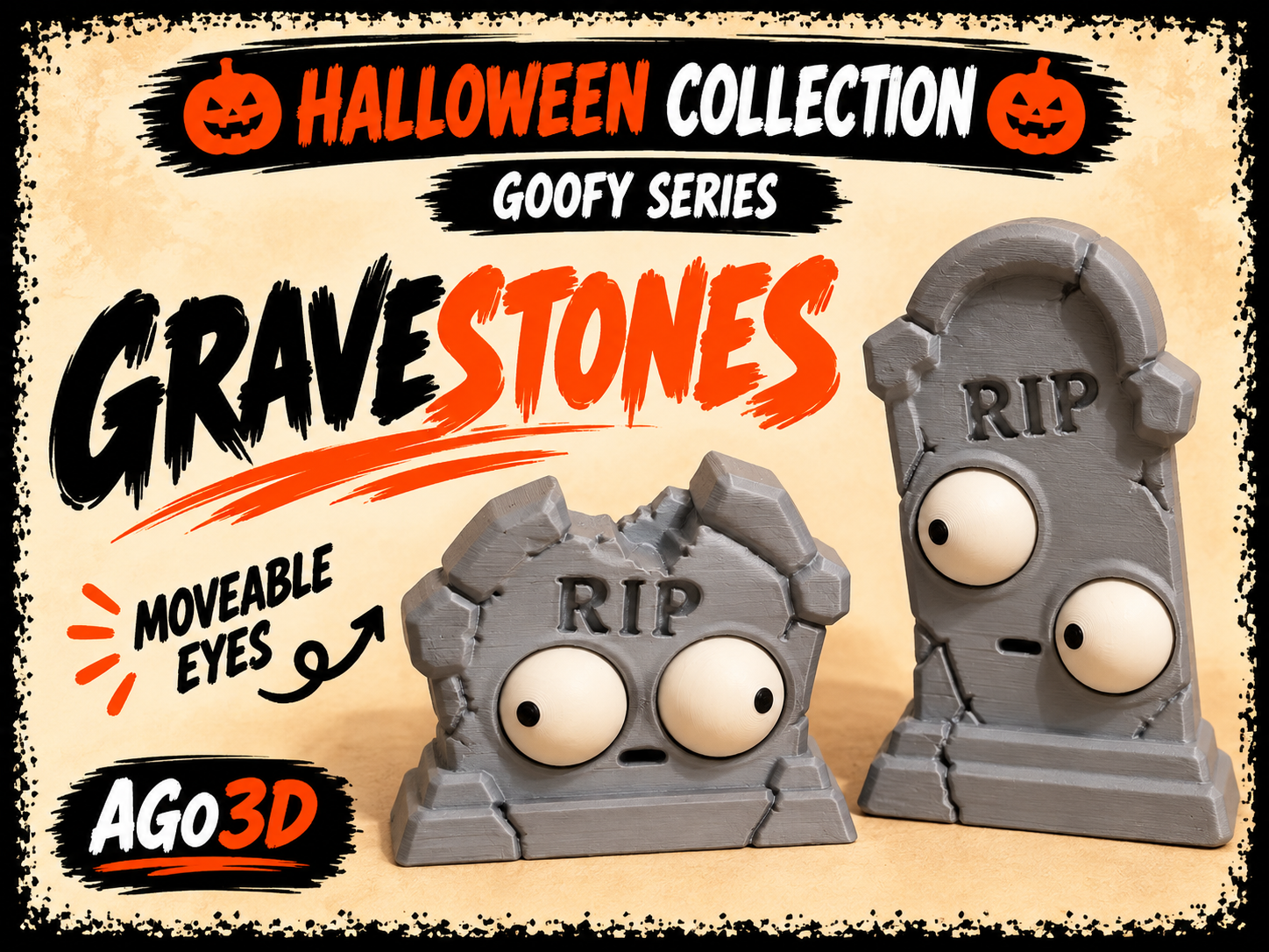 Lápidas Goofy: Dúo Curioso con Ojos Traviesos