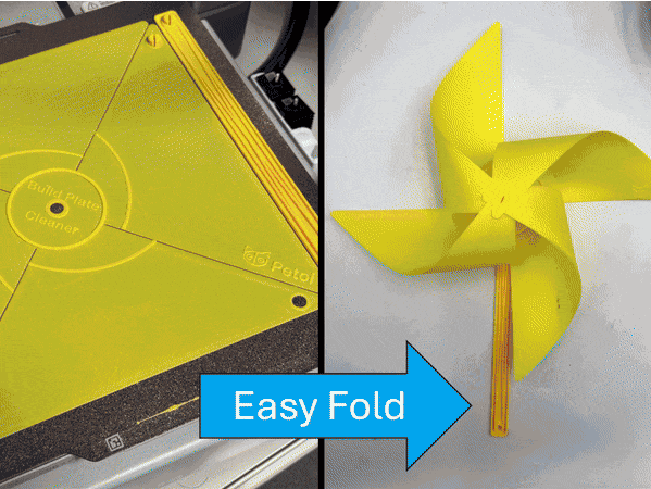 Build Plate/Bed Cleaner and Origami Pinwheel 
