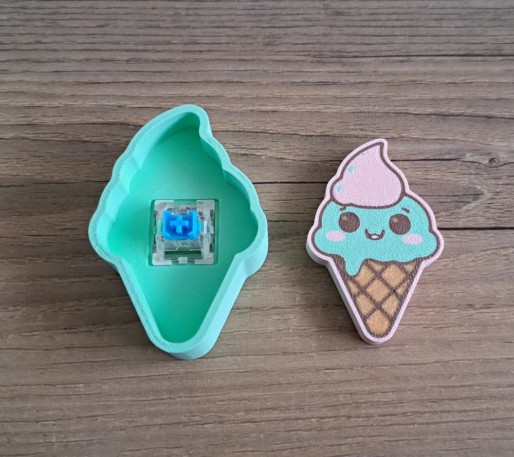 Cute kawaii Icecream fidget clicker toy - Free 3D Print Model - MakerWorld