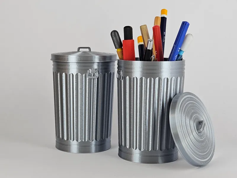 Trash Can Pen Holder