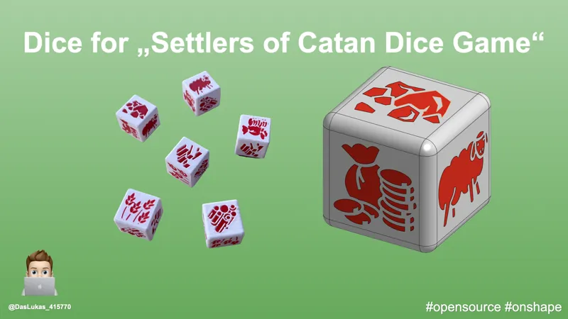Dice for "The Settlers of Catan Dice Game" (Die Siedler von Catan)
