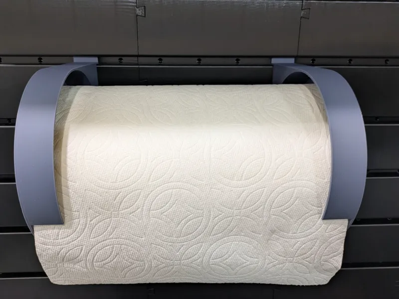 Customizable Slatwall Paper Towel Roll Holder